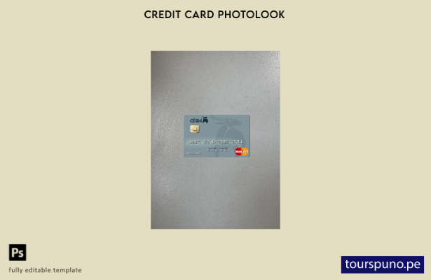 listo para imprimir plantilla frontal de aspecto fotográfico mastercard del B 13